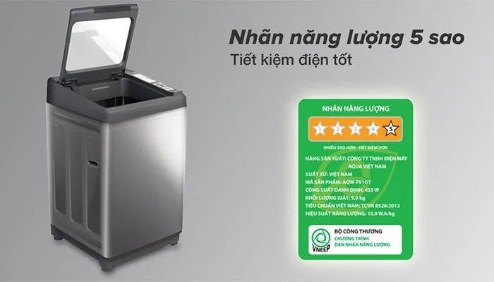 Nhãn năng lượng 5* - tiết kiệm điện năng hơn